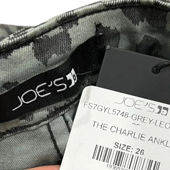 Joes Jeans Gray Cheetah The Charlie Skinny Ankle Jeans 26 - Picture 3 of 3